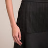 Black Cotton Suiting Skirt